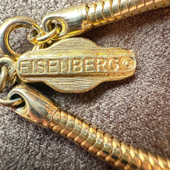 Eisenberg Egyptian Revival King Tut Pharaoh Singned Vintage Pendant Necklace - Picture 4 of 7